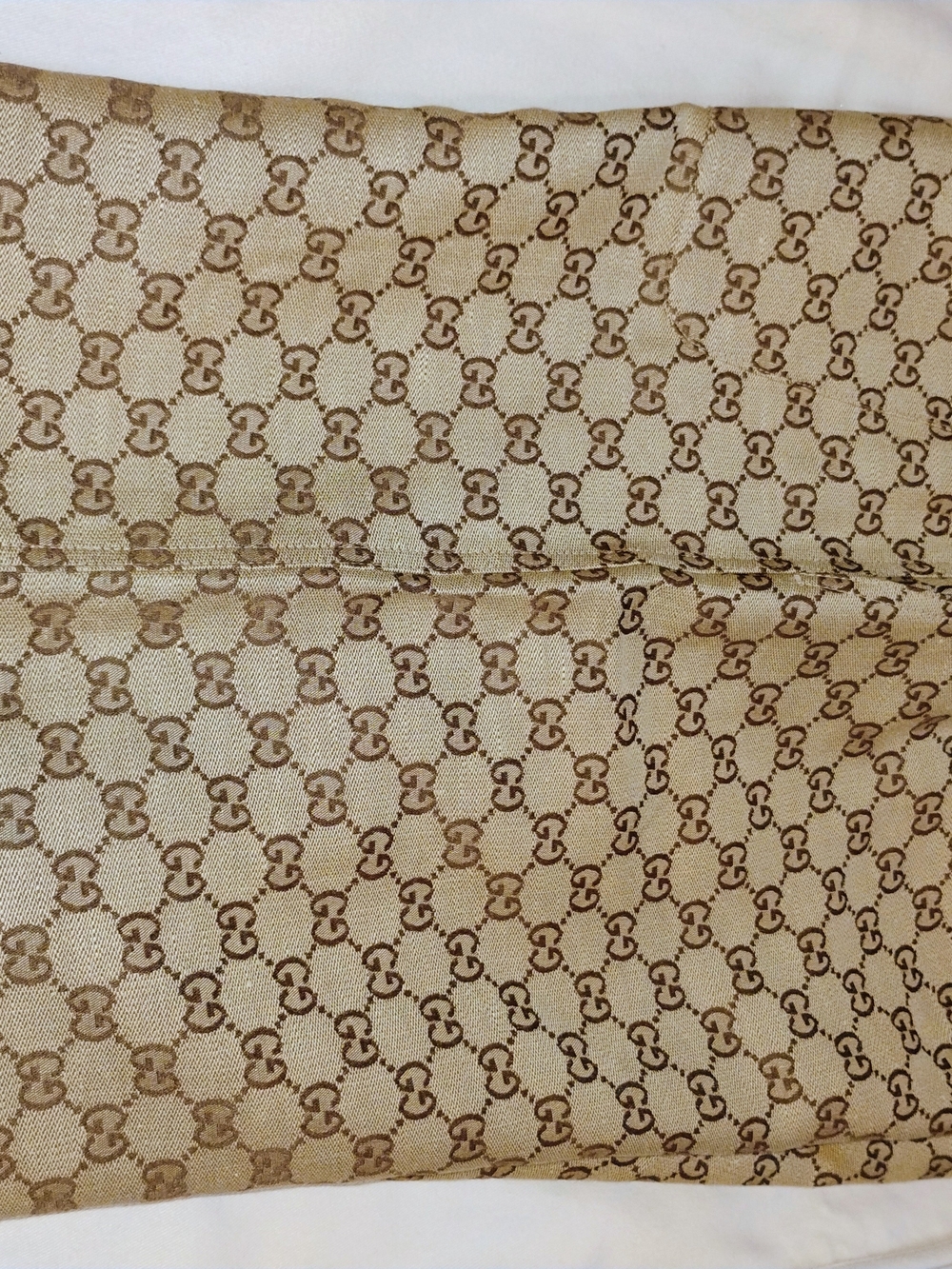 Gucci Beige GG Monogram Canvas Clutch